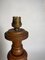 Lámpara de mesa de madera marrón, Inglaterra, años 40, Imagen 7
