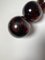 Brown Glass Spheres, France, 1970, Set of 3 7