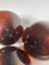 Brown Glass Spheres, France, 1970, Set of 3 4