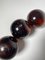 Brown Glass Spheres, France, 1970, Set of 3 3