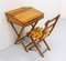 Mid 20th Century Child Beech Slant Top Desk and Chair, France, 1950s, Set of 2, Image 2