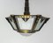 Art Deco French Bronze and Polished Glass Ceiling Lamp, 1930s 3