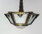 Art Deco French Bronze and Polished Glass Ceiling Lamp, 1930s, Image 3