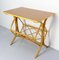 Mid-Century French Rattan Side Table with Magazine Rack, 1970s 4