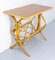 Mid-Century French Rattan Side Table with Magazine Rack, 1970s, Image 3