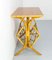 Mid-Century French Rattan Side Table with Magazine Rack, 1970s 5