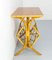 Mid-Century French Rattan Side Table with Magazine Rack, 1970s, Image 5