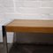 Tavolino da caffè vintage rettangolare in quercia e metallo cromato, anni '90, Immagine 4