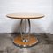 Vintage Round Coffee Table with Chrome Accents, 1990s, Image 1