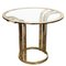 Vintage Brass and Glass Side Table, 1970s 1