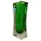 Green and Yellow Ice Glass Vase by Alessandro Mandruzzato, 1960s 8