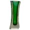 Green and Yellow Ice Glass Vase by Alessandro Mandruzzato, 1960s 6
