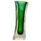 Green and Yellow Ice Glass Vase by Alessandro Mandruzzato, 1960s 7