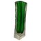 Green and Yellow Ice Glass Vase by Alessandro Mandruzzato, 1960s 1