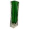 Vase en Verre Givré Vert et Jaune par Alessandro Mandruzzato, 1960s 1