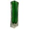 Green and Yellow Ice Glass Vase by Alessandro Mandruzzato, 1960s 4