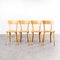 French Blonde Bentwood Dining Chairs from Baumann, 1950s, Set of 4 1