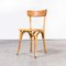 French Blonde Kick Leg Bentwood Dining Chairs from Baumann, 1950s, Set of 4 6