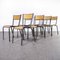 French Stacking Chairs with Graphite Frame from Mullca, 1960s, Set of 8 1