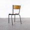 French Stacking Chairs with Graphite Frame from Mullca, 1960s, Set of 8 2