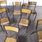 French Stacking Chairs with Graphite Frame from Mullca, 1960s, Set of 8, Image 6