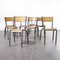 French Stacking Chairs with Graphite Frame from Mullca, 1960s, Set of 8 4
