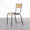 French Stacking Chairs with Graphite Frame from Mullca, 1960s, Set of 8 5