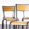 French Stacking Chairs with Graphite Frame from Mullca, 1960s, Set of 8 7