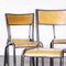 French Stacking Chairs with Graphite Frame from Mullca, 1960s, Set of 8, Image 7