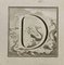 Luigi Vanvitelli, Letter of the Alphabet D, Etching, 18th Century 1