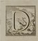 Luigi Vanvitelli, Letra del alfabeto D, Grabado, siglo XVIII, Imagen 1