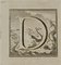 Luigi Vanvitelli, Letter of the Alphabet D, Etching, 18th Century 1