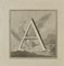 Luigi Vanvitelli, Letter of the Alphabet A, Etching, 18th Century 1