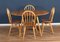 Windsor Blonde Ercol 384 Drop Leaf Table and Model 400 Kitchen Chairs by Lucian Ercolani, Set of 5 10