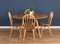 Windsor Blonde Ercol 384 Drop Leaf Table and Model 400 Kitchen Chairs by Lucian Ercolani, Set of 5 12