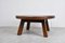 Brutalist Round Wooden Coffee Table, 1960s 6