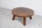 Brutalist Round Wooden Coffee Table, 1960s 3