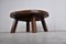 Tavolino da caffè brutalista rotondo in legno, anni '60, Immagine 9
