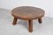 Brutalist Round Wooden Coffee Table, 1960s 7