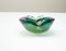 Italian Green and Amber Art Glass Bowl, 1960s 3