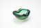 Italian Green and Amber Art Glass Bowl, 1960s 4