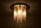 Lampada da soffitto in vetro di Murano e ottone, anni '70, Immagine 3