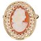 18 Karat French Cameo Yellow Gold Openwork Pendant Brooch, 1960s 1