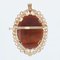 French Dance of the 3 Graces Cameo Brooch Pendant, 1960s, Image 8