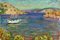 H. Valiakhmetov, Impressionistic Landscape with a Yacht, Oil on Board, Image 2