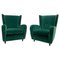Mid-Century Modern Green Velvet Armchairs attributed to Paolo Buffa, Italy, 1950s, Set of 2 1