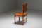 Cognac Leather Dining Chair by Carlo Scarpa, Italy, 1960s 7