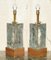 Lampes de Bureau Vintage en Verre Murano et Marbré, Set de 2 2