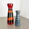 Pottery Fat Lava Vases attributed to Scheurich, Germany, 1970s, Set of 2 2