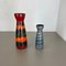 Pottery Fat Lava Vases attributed to Scheurich, Germany, 1970s, Set of 2, Image 3